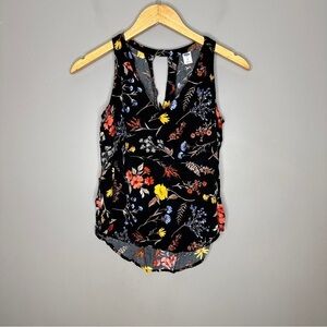 Old navy tropical print v neck tank top